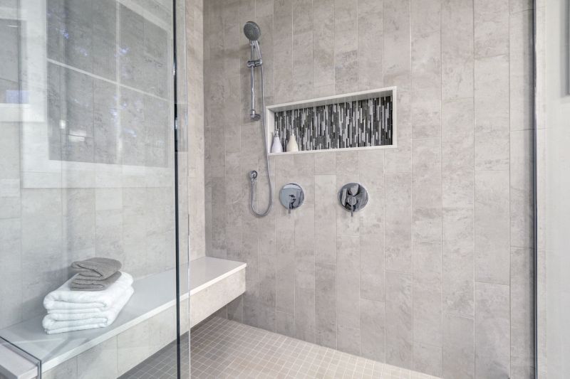 Corner Walk-in Shower with Niche Storage