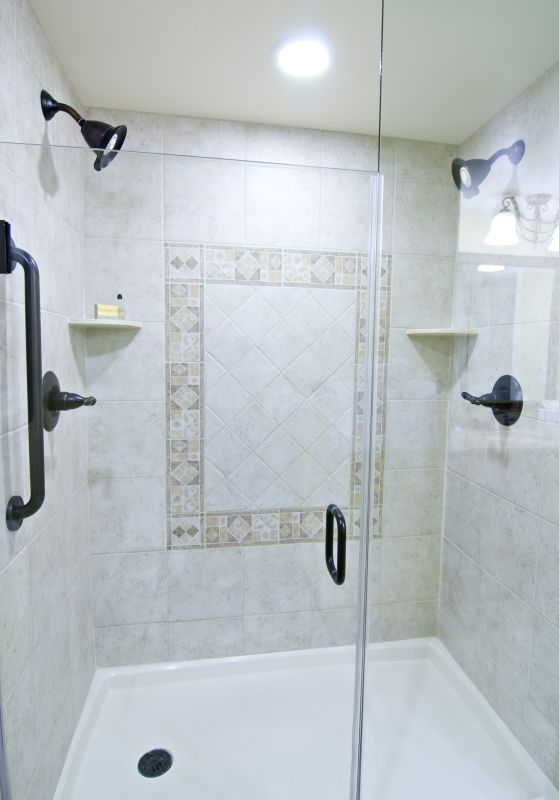 Tiled Shower with Modern Fixtures